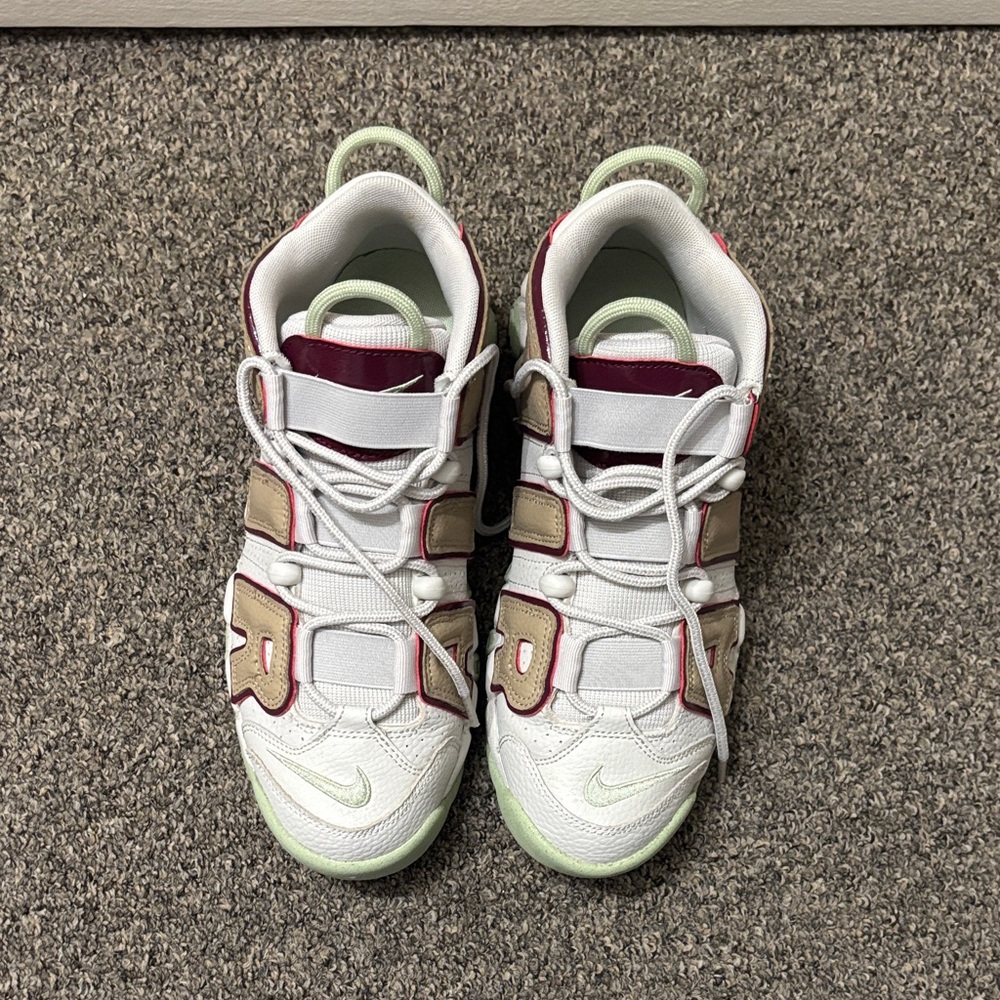 Nike Kids White and Burgundy Sneakers